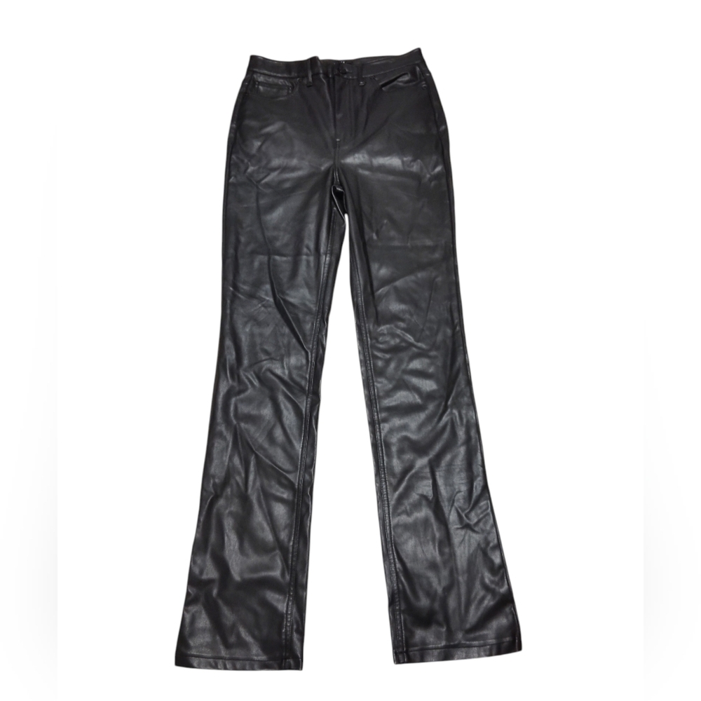 AFRM Black Leather Pants Low Rise Boot cut Size 27 Womens